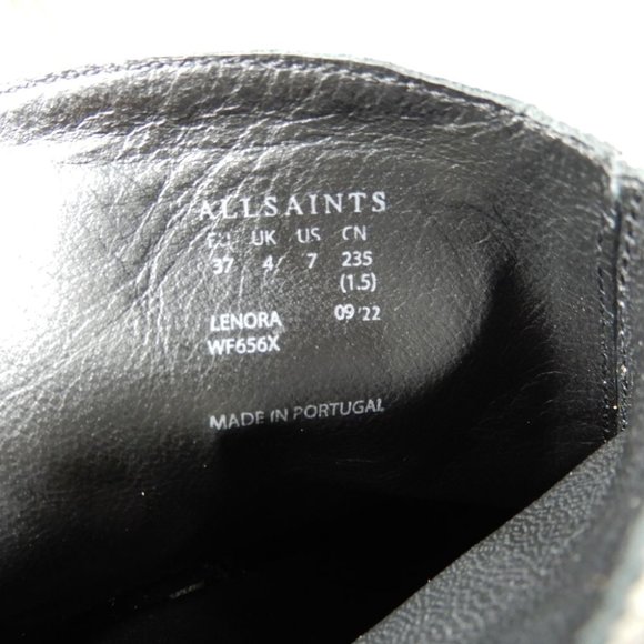 All Saints Lenora Heeled Ankle Boots Size 37 6.5 7 Stone Suede Leather NEW $349 - Picture 15 of 15